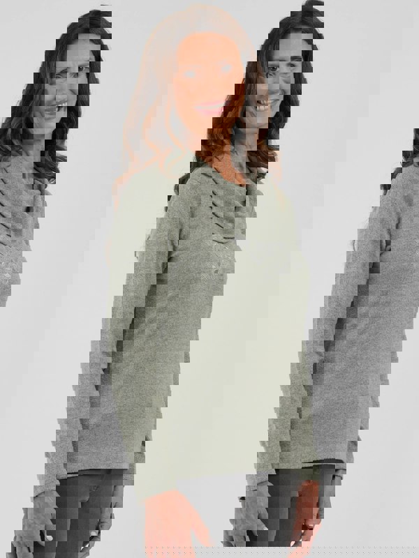 TIGI-Wear Diamante Placement Cowl Neck Top