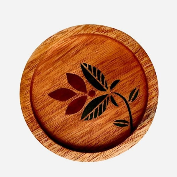 Batik Ying Little Mekar Mahogany Wood Coaster