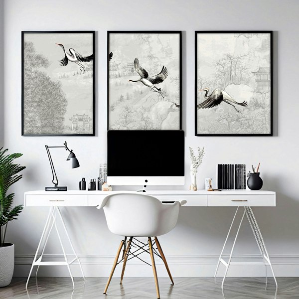 Wall decoration in office | set of 3 wall art prints