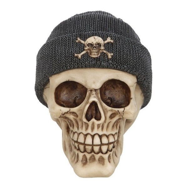 Serano Skull Ornament with Beanie