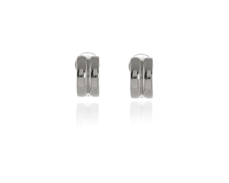 Cachet London Suzy Polished Silver Clip On Earrings