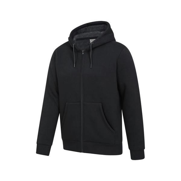 Mountain Warehouse Mens Dalton Borg Lined Full Zip Hoodie - Black - 