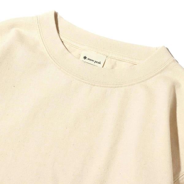 Snow Peak Recycled Cotton Heavy Long Sleeve T-Shirt Ecru