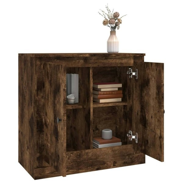 Berkfield Sideboard Smoked Oak 70x35.5x67.5 cm Engineered Wood