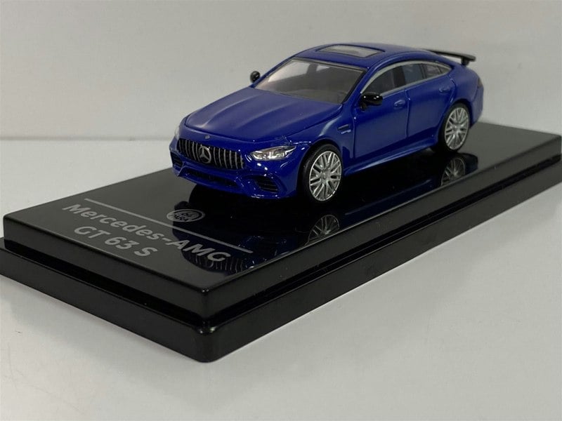 mercedes benz amg gt63 s lhd 2019 metallic blue 1:64 scale paragon 55281l
