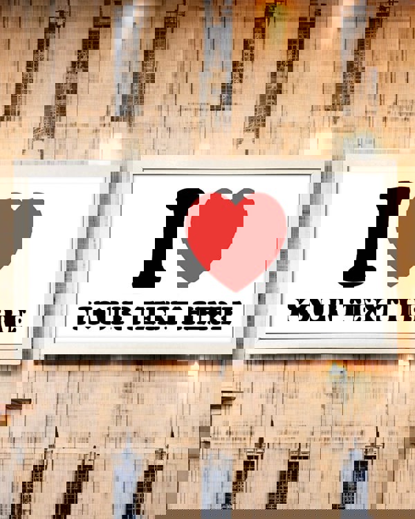 Personalised Wall Art Print - I Love Custom Framed Design