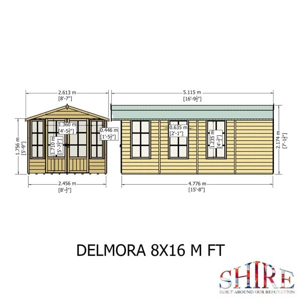 Shire Delmora 8x16 Summerhouse - Best Shed