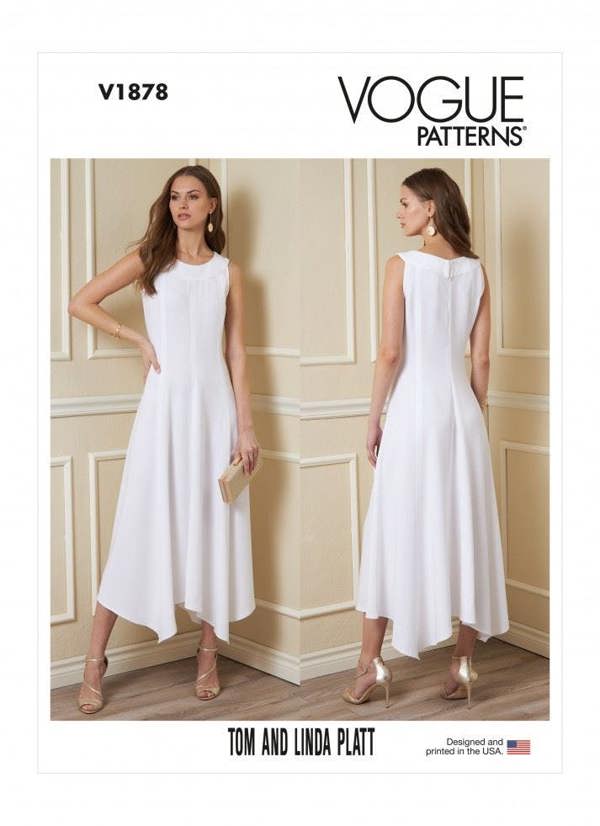 Vogue Sewing Pattern 1878, Dresses for Women, A5 (6-8-10-12-14) - Intermediate