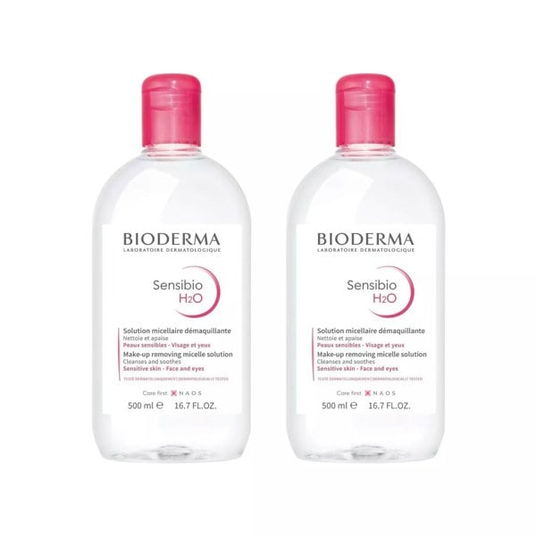 Bioderma Sensibio Cleansing Micellar Water Sensitive Skin 500ml (Pack of 2)