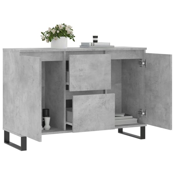 Berkfield Sideboard Concrete Grey 104x35x70 cm Engineered Wood
