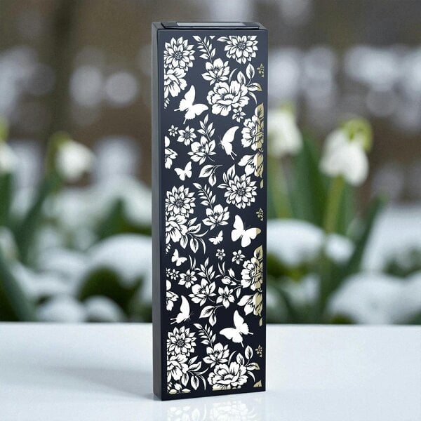 EDH Door Hardware Metal Solar Wall Panel Butterfly – Outdoor LED Garden Light Waterproof Decor