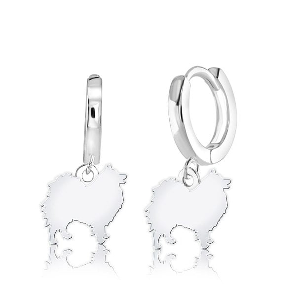 Mylee London German Spitz Silhouette Silver Earrings