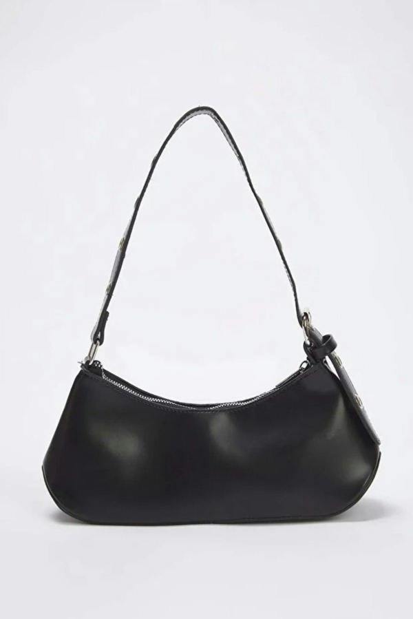 WOVCOR Baguette Shoulder Bag with Belt Buckle Detail