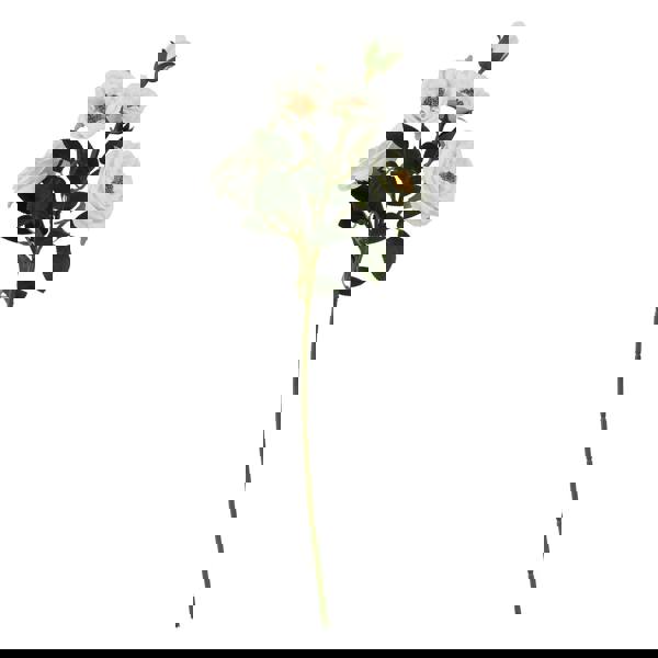 Hill Interiors The Natural Garden Collection Hedge Rose Artificial Flower - White/Green - 