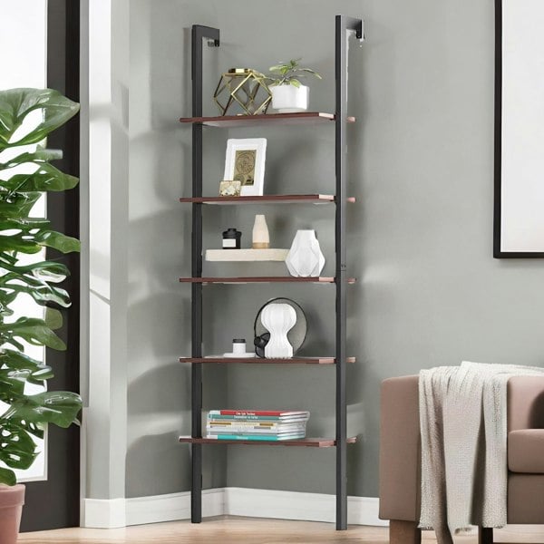 Rafaelo Mobilia 5 Tier Wall Mounted Storage Ladder Shelf For Living Room