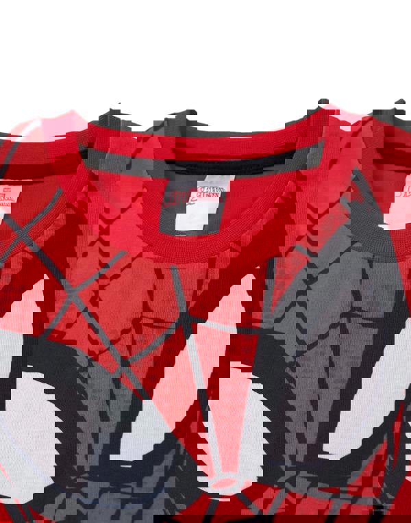 Marvel Boys Red Character Face Short Sleeve Short Leg Pyjama Set