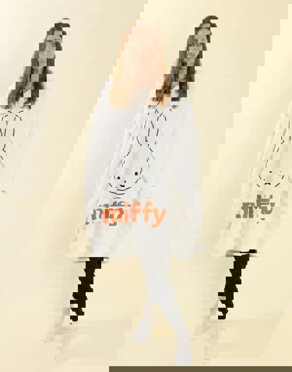 Miffy Womens White Face Blanket Hoodie (One Size)