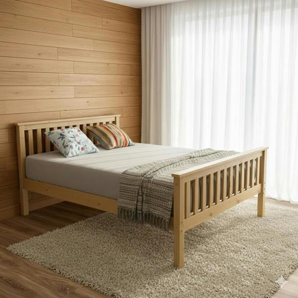 Mission TM Hampshire Solo Pine Wooden Bed - UV Waxed