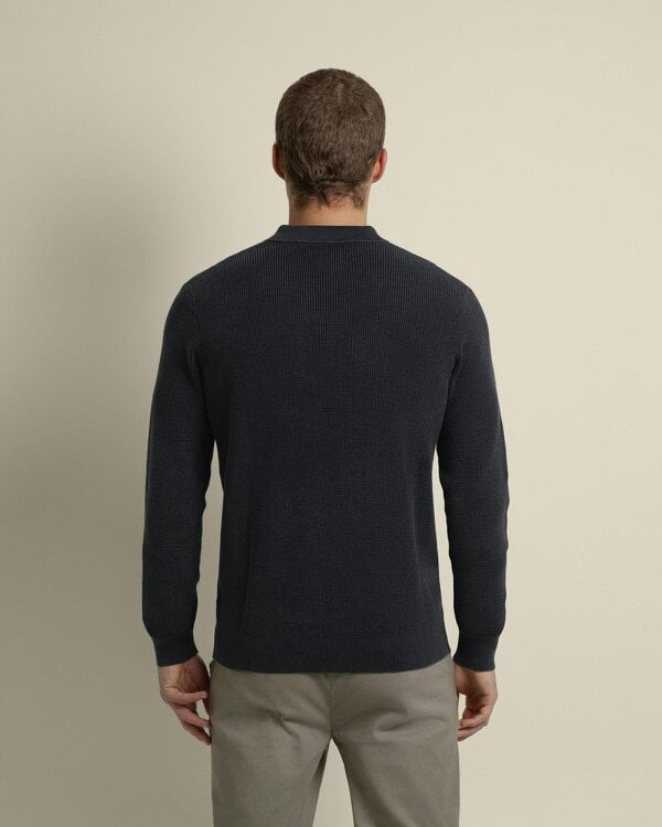 Larsson & Co Gaerum - Vintage Wash Long Sleeve Polo Shirt