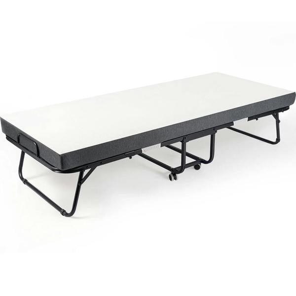 Havendro Folding Single Guest Bed Padded Foam Metal Frame Fold Up Sleeper for Home Outdoor