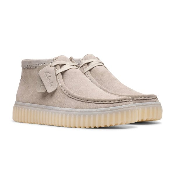 Clarks Originals Torhill Hi Suede Boots Light Grey