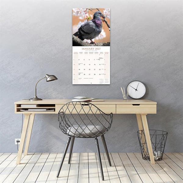 Pigeons Calendar 2027, Wall Calendars, Month To View, Animals, Gift
