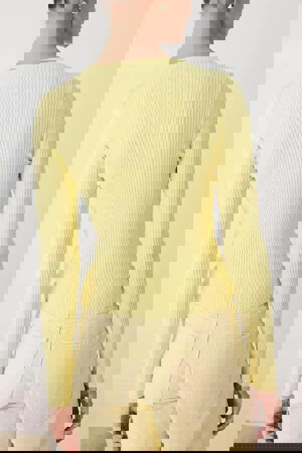 WOVCOR Mercerized Look Ribbed Knit Cardigan