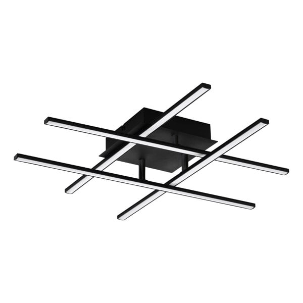 EGLO Lasana 3 LED Contemporary Flush Black Ceiling Light