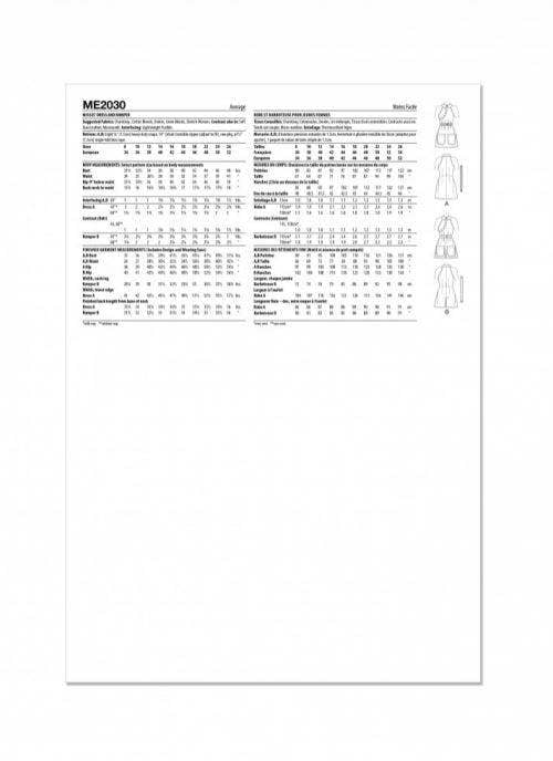 Know Me Sewing Pattern 2030, Dresses, Jumpsuits for Women, K5 (8-10-12-14-16) - Intermediate