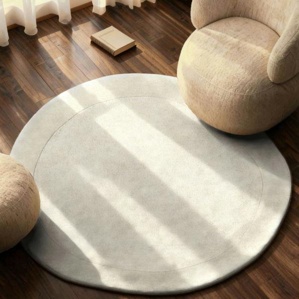 Villeroy & Boch 1812 Wool Rug Organic Round Natural Cream