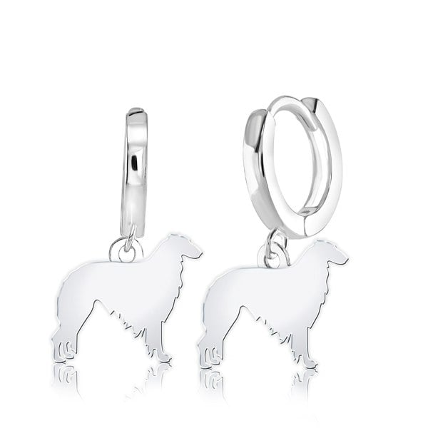 Mylee London Borzoi Silhouette Silver Earrings