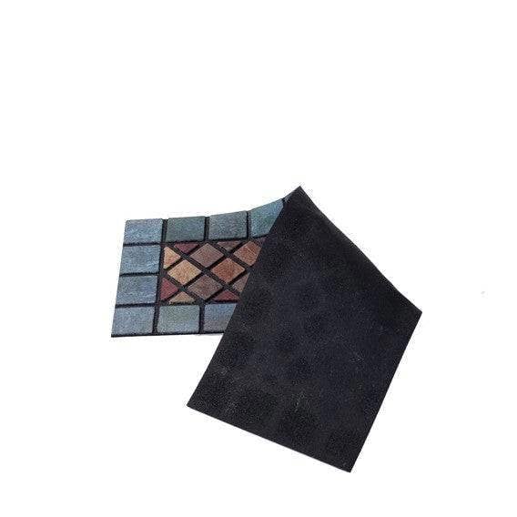 Nicoman Eco-Friendly Rubber Step Mat - Blue Border