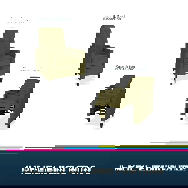 Dorel Home Wimberly Recliner in Linen Olive Green