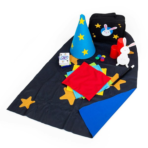 Bigjigs Toys Magicians Costume - 12 Piece Kids Magic Set, Pretend Play Gift for 3+