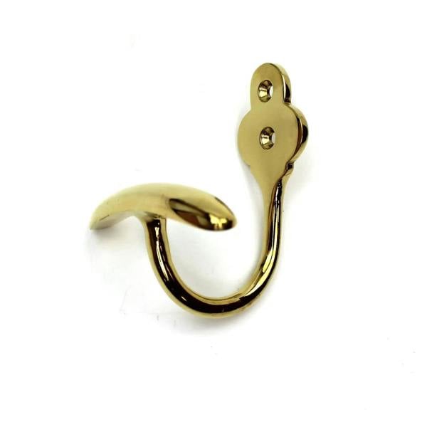 Polished Brass Bowler Top Hat Coat Hook