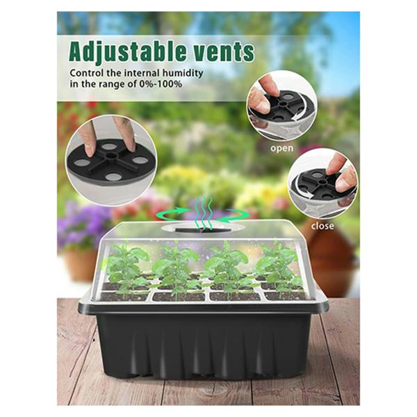 Dragodirect 6 Packs Seed Trays with Clear Lids Seed Propagator Set Garden