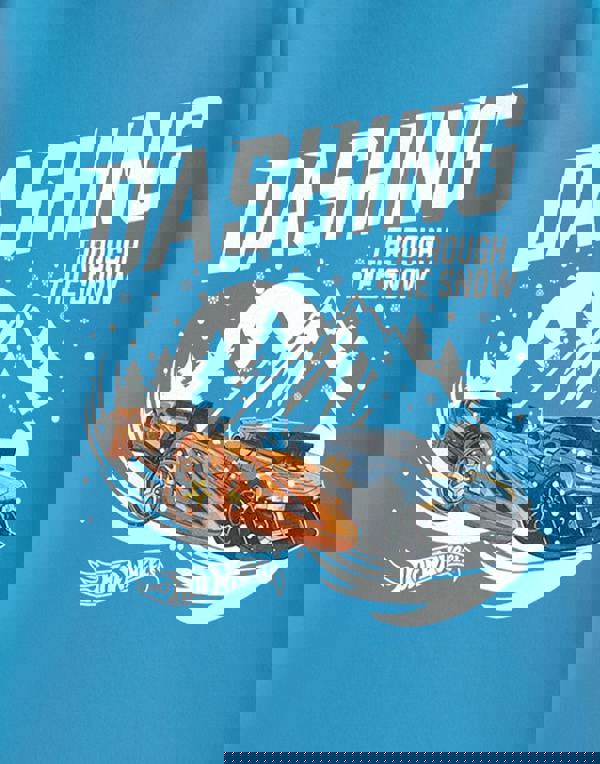 Hot Wheels Boys Blue Dashing Short Sleeved T-Shirt