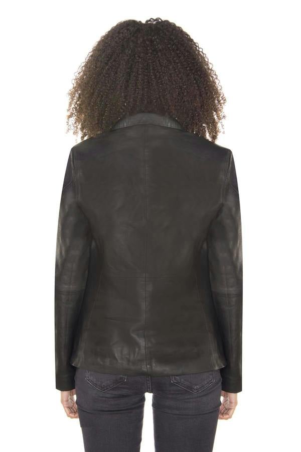 Infinity Leather Womens Leather Blazer Jacket-Seregno