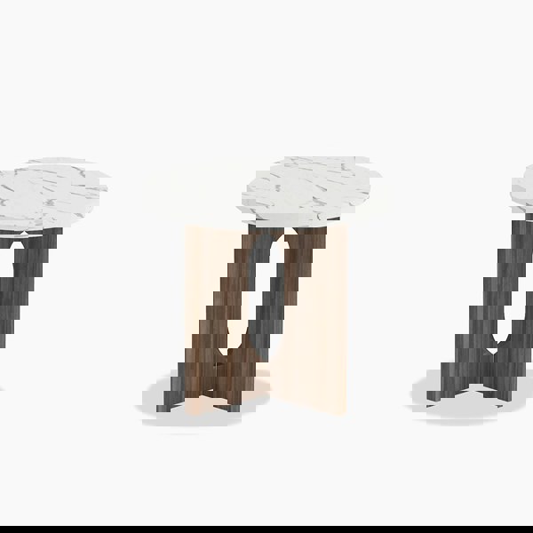 Caravaggio Round Side Table, Marble-Weilai Concept