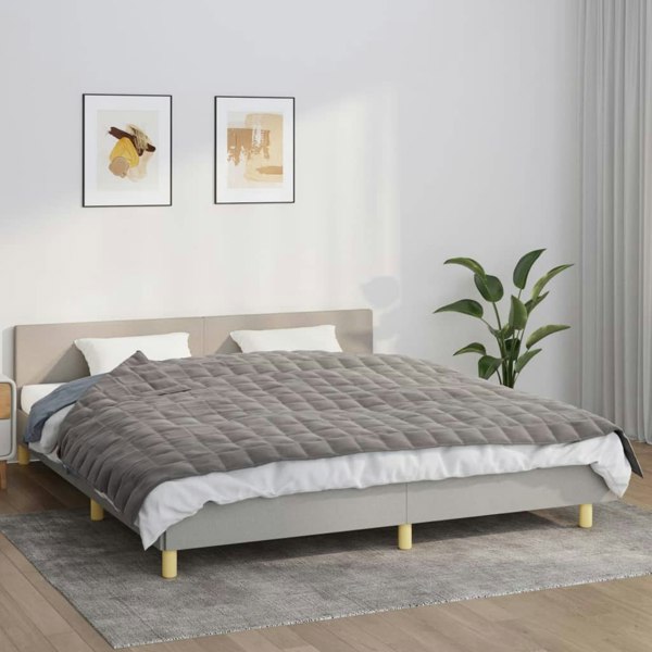 Berkfield Weighted Blanket Grey 155x220 cm 7 kg Fabric