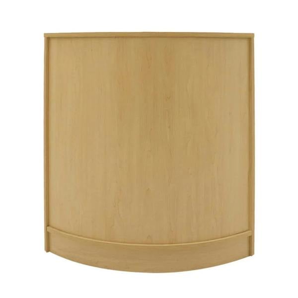 Curved maple countertop with a smooth finish, designed for the Adonis LED Shop Counter Set, ideal for retail displays and showcases