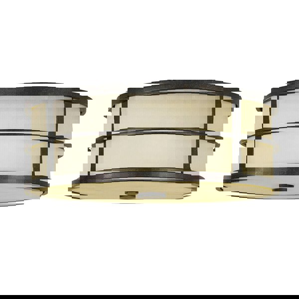 3 Bulb Flush Light Light Low Ceiling Grecian Bronze LED E27 60W Bulb Loops