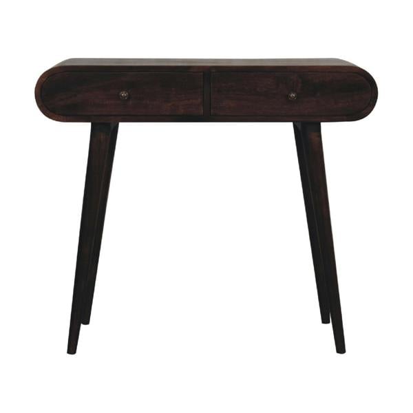 Artisan Furniture Light Walnut Curved Edge Console Table