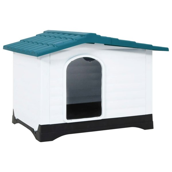 Berkfield Dog House Blue 90.5x68x66 cm Polypropylene