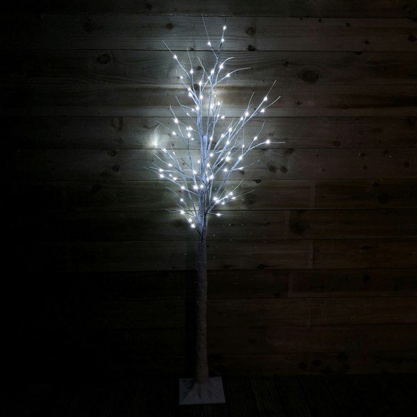 Samuel Alexander 1.8m (6ft) Indoor Outdoor Christmas Lit Birch Tree with 80 Ice White LEDs