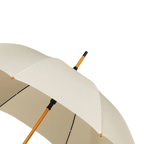 Off White Wood Stick Walking Umbrella Tip