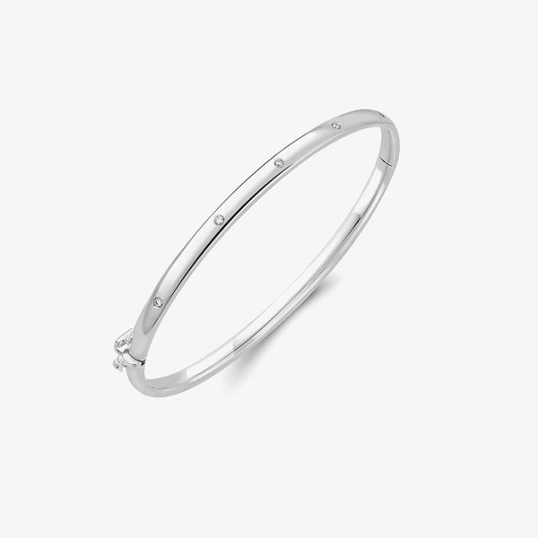 T. H. Baker 9ct White Gold Five Diamond Bangle 12225147259