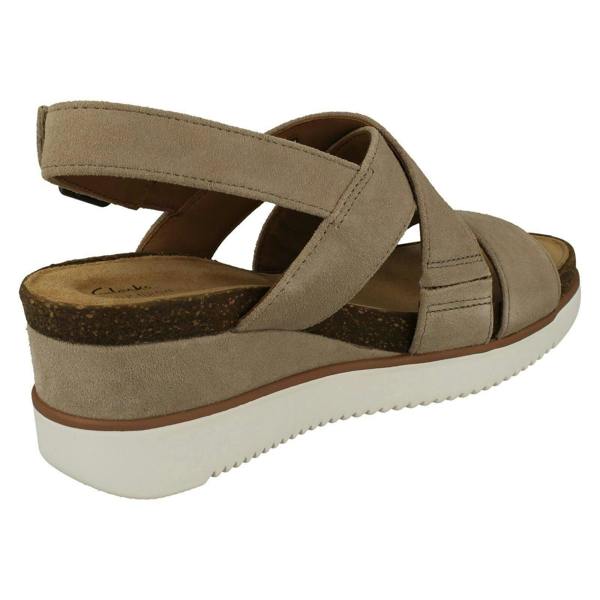 Clarks Ladies Clarks Slingback Wedge Heeled Sandals Lizby Cross