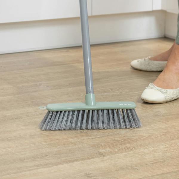 JVL Angled Sweeping Brush With Soft Bristles - Grey