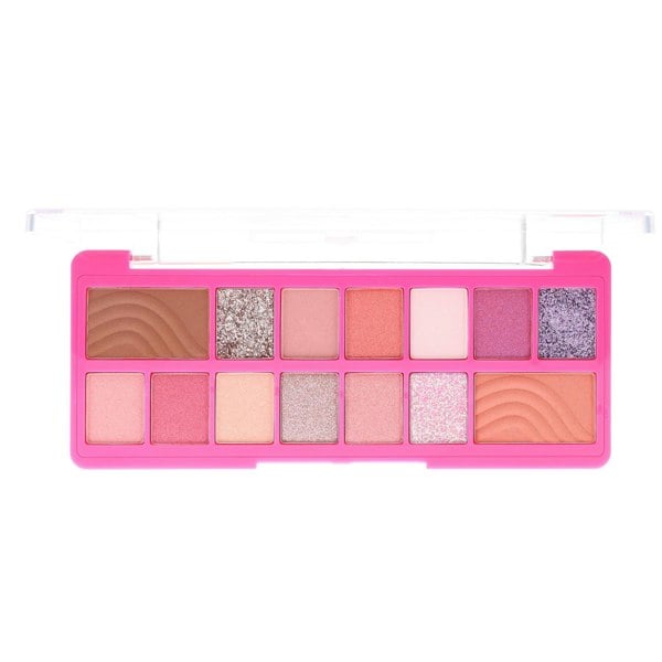 Sunkissed Pink Party Face Palette Infused with Minerals - 1.7g Bronzer, 1.7g Blusher, 12 x 0.7g Eyeshadow